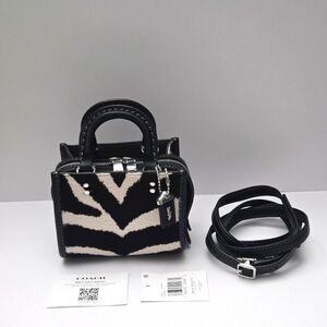 Coach Rogue Bag 12 In Haircalf With Zebra Print mini bag